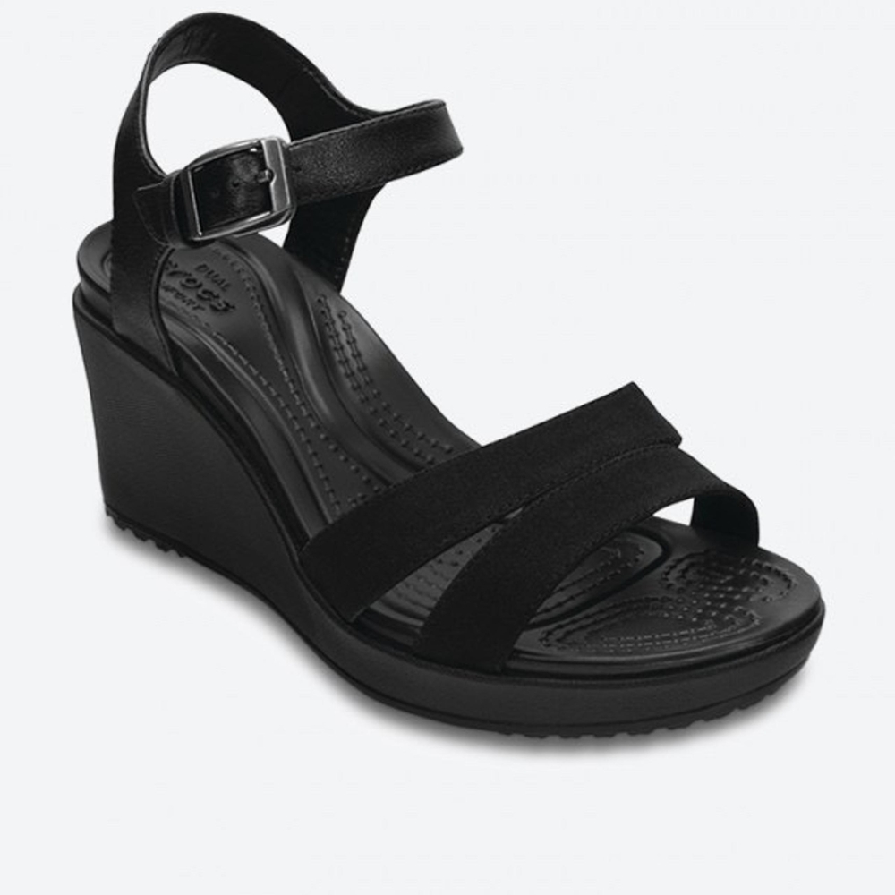 Crocs LEIGH II Ankle Strap Wedge NEW 8
